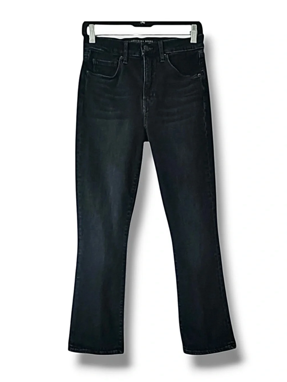 💞Veronica Beard Carly Kick Flare High Rise • Wash Dark Ink (Wash Black) • Sz 28